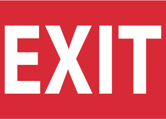 NMC M718RB-EXIT, 10X14, RIGID PLASTIC (1 EACH)