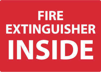 NMC M720RB-FIRE EXTINGUISHER INSIDE, 10X14, RIGID PLASTIC (1 EACH)