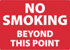 NMC M721RB-NO SMOKING BEYOND THIS POINT, 10X14, RIGID PLASTIC (1 EACH)
