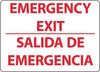 NMC M738RB-EMERGENCY EXIT, BILINGUAL, 10X14, RIGID PLASTIC (1 EACH)