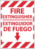NMC M739PB-FIRE EXTINGUISHER, BILINGUAL, 14X10, PS VINYL (1 EACH)