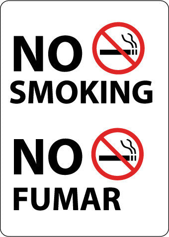NMC M749PB-NO SMOKING (GRAPHIC, BILINGUAL, 14X10, PS VINYL (1 EACH)