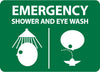 NMC M752RB-EMERGENCY SHOWER & EYE (GRAPHICS), 10X14, RIGID PLASTIC (1 EACH)