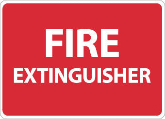 NMC M754RB-FIRE EXTINGUISHER, 10X14, RIGID PLASTIC (1 EACH)