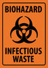 NMC M94RB-BIOHAZARD INFECTIOUS WASTE, 10X14, RIGID PLASTIC (1 EACH)