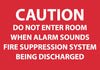 NMC M95R-CAUTION DO NOT ENTER ROOM WHEN ALARM SOUNDS.., 7X10, RIGID PLASTIC (1 EACH)