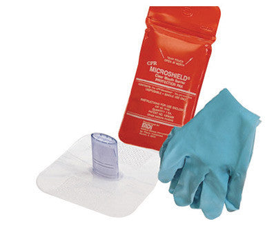 MDI 70-160 Microshield Water Proof Disposable CPR Rescue Breather (Includes (1) Pair Nitrile Gloves And Tamper Evident Pouch)  (1/EA)