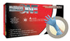 Microflex NO-123-L Large Blue 9.645" Nitron One 5.5 mil Nitrile Ambidextrous Non-Sterile Lightly Powdered Disposable Gloves With Fully Textured Finish And Standard Examination Beaded Cuff (100 Each Per Box)  (1/BX)