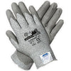 Memphis 9676L Large UltraTech 13 Gauge Cut Resistant Gray Polyurethane Dipped Palm And Finger Coated Work Gloves With Dyneema Liner And Knit Wrist  (1/PR)