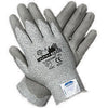 Memphis 9676S Small UltraTech 13 Gauge Cut Resistant Gray Polyurethane Dipped Palm And Finger Coated Work Gloves With Dyneema Liner And Knit Wrist  (1/PR)