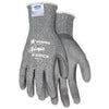 Memphis N9677M Medium Ninja Force 13 Gauge Cut Resistant Gray Polyurethane Dipped Palm And Finger Coated Work Gloves With Dyneema And Fiberglass Liner And Knit Wrist  (1/PR)