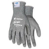 Memphis N9677S Small Ninja Force 13 Gauge Cut Resistant Gray Polyurethane Dipped Palm And Finger Coated Work Gloves With Dyneema And Fiberglass Liner And Knit Wrist  (1/PR)