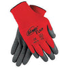 Memphis N9680M Medium Ninja Flex 15 Gauge Gray Latex Dipped Palm Coated Work Gloves With Nylon Liner And Knit Wrist  (1/PR)