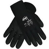 Memphis N9690L Glove Large Black Ninja ICE 7 Gauge Acrylic Terry Lined General Purpose Cold Weather Gloves With Knit Wrist, 15 Gauge Nylon Shell And HPT Coated Palm And Fingertips (1 Pair)