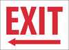 NMC MELRB-EXIT (WITH LEFT ARROW), 10X14, RIGID PLASTIC (1 EACH)