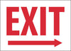 NMC MERRB-EXIT (WITH RIGHT ARROW), 10X14, RIGID PLASTIC (1 EACH)