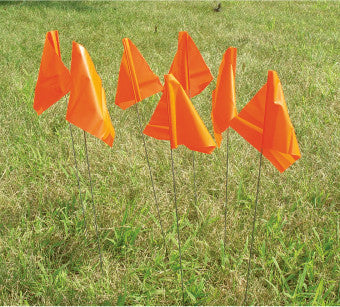 NMC MF21B-MARKING FLAGS, BLUE, 4''X5'', 21'' WIRE STAFF (PAK OF 1000)