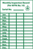 NMC ML1-LABELS, MONTHLY INSPECTION RECORD, 3''X2'', PS PAPER (1 ROLL)