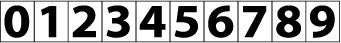 NMC MNS1-MAGNETIC NUMBERS, 0 - 9, 2.5X1.5 (PAK OF 10)