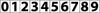 NMC MNS1-MAGNETIC NUMBERS, 0 - 9, 2.5X1.5 (PAK OF 10)