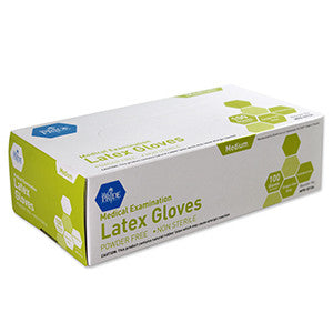 MedPride 50104 Latex Exam P.F. glove  M  (Case of 10 Boxes of 100)