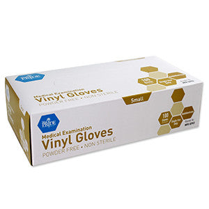 MedPride 50903 gloves Exam Vinyl Pwd Free Small (Case of 10 Boxes of 100)