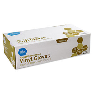 MedPride 50904 gloves Exam Vinyl Pwd Free Medium (Case of 10 Boxes of 100)