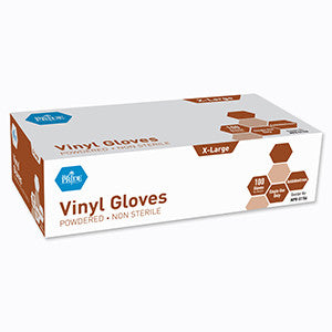 MedPride 51156 Vinyl Powdered Gloves General Purpose XL (Case of 10 Boxes of 100)