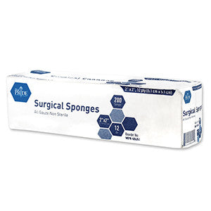 MedPride 60404 gauze Sponge  N/S  2X2  12Ply  (Case of 40 Boxes of 200)