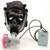 MSA 10095182 PAPR Assembly For OptimAir Mask-Mounted Powered Air Purifying Respirator With Rubber Head Harness, Motor, Blower, NiMH Battery, Charger, Cable, He Filter Cartridge And Waist Belt  (1/EA)