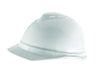 MSA 10034027 White Class C Type I V-Gard 500 Polyethylene Vented Style Hard Cap With 6-Point Fas-Trac Ratchet Suspension  (1/EA)