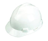 MSA 10057441 White Class E Type I V-Gard Polyethylene Slotted Style Hard Cap With 1-Touch Suspension  (1/EA)