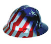 MSA 10071157 Class E Type I V-Gard Freedom Series Polyethylene Hard Hat With 4-Point Fas-Trac Ratchet Suspension And American Stars And Stripes  (1/EA)