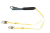 MSA 10107207 6' FP5K Nylon Web Single Leg Tie-Back Energy-Absorbing Lanyard With 36C And FP5K Connectors, Adjustable Webbing And Sure-Stop Shock Absorber  (1/EA)