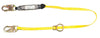 MSA 10113162 6' Workman Twin-Leg Tie-Back Energy-Absorbing Lanyard With 36C Snap Hook Harness And Anchorage Connections  (1/EA)