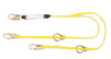 MSA 10129120 6' Workman Single Leg Energy-Absorbing Adjustable Lanyard With LC Snap Hook Harness And Anchorage Connections  (1/EA)