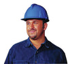 MSA 454723 Blue Class E Type I TopGard Polycarbonate Slotted Style Hard Cap With 1-Touch 4-Point Pinlock Suspension  (20/EA)
