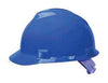 MSA 463943 Blue Class E Type I V-Gard Polyethylene Slotted Style Hard Cap With Staz-On Pinlock Suspension  (1/EA)