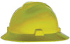 MSA 475366 Yellow Class E Type I V-Gard Polyethylene Slotted Style Hard Hat With Fas-Trac Ratchet Suspension  (1/EA)