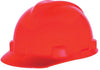 MSA 475371 Red Class E Type I V-Gard Polyethylene Slotted Style Hard Hat With Fas-Trac Ratchet Suspension  (1/EA)