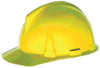 MSA 475378 Yellow Class E Type I TopGard Polycarbonate Slotted Style Hard Cap With Fas-Trac Ratchet Suspension  (1/EA)