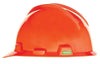 MSA 488148 Hi-Viz Orange Class E Type I V-Gard Polyethylene Slotted Style Hard Cap With Staz-On Pinlock Suspension  (1/EA)