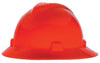 MSA 489360 Hi-Viz Orange Class E Type I V-Gard Polyethylene Slotted Style Hard Hat With Staz-On Suspension  (1/EA)