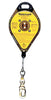 MSA 506202 30' Dyna-Lock 3/16" Galvanized Steel Wire Rope Self-Retracting Lanyard With (1) 3/4" Snap Hook Anchorage Connection And 36CS 3/4" Snap Hook Harness Connection  (1/EA)