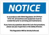 NMC N140RB-NOTICE, IN ACCORDANCE WITH OSHA REGULATIONS 29.., 10X14, RIGID PLASTIC (1 EACH)