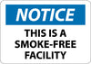 NMC N172P-NOTICE, THIS IS A SMOKE FREE FACILITY, 7X10, PS VINYL (1 EACH)