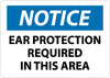 NMC N214PB-NOTICE, EAR PROTECTION REQUIRED IN THIS AREA, 10X14, PS VINYL (1 EACH)