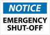 NMC N267AB-NOTICE, EMERGENCY SHUT-OFF, 10X14, .040 ALUM (1 EACH)
