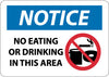 NMC N306RB-NOTICE, NO EATING OR DRINKING IN THIS AREA, GRAPHIC, 10X14, RIGID PLASTIC (1 EACH)