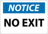 NMC N308RB-NOTICE, NO EXIT, 10X14, RIGID PLASTIC (1 EACH)
